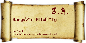 Banyár Mihály névjegykártya